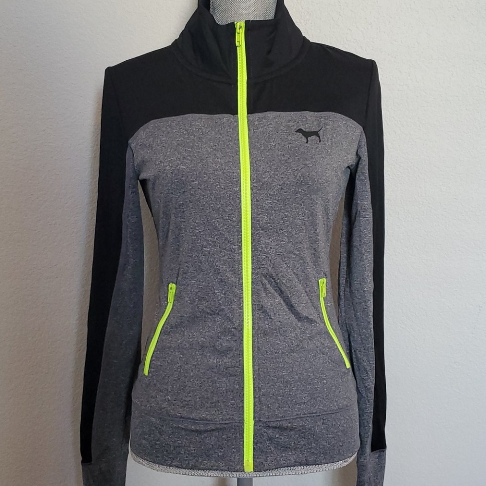 Victoria's Secret PINK jacket black/grey/yellow